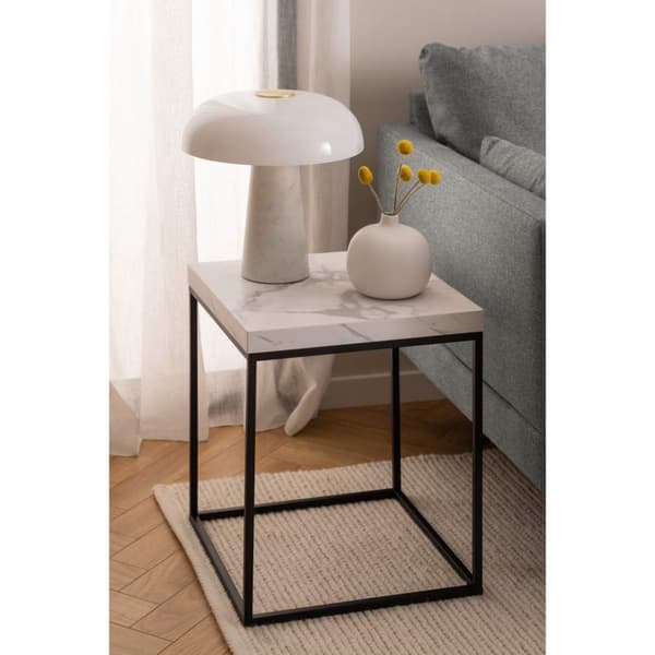 Barossa sofabord 40cm marmor dekor hvit.