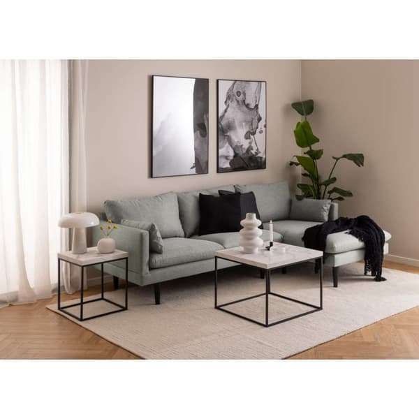 Barossa sofabord 40cm marmor dekor hvit.