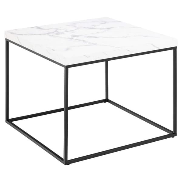 Barossa sofabord 60cm marmor dekor hvit.