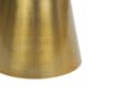 Miniatyrbild 5 av 6: Sidobord Vit och Guld Metall Sten Bas Rund Geometrisk Form Modernt Ändbord