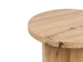 Miniatyrbillede 6 af 7: Sidebord lyst træ med træ effekt 55 x 42 cm rundt X-base moderne stil stue opholdsrum