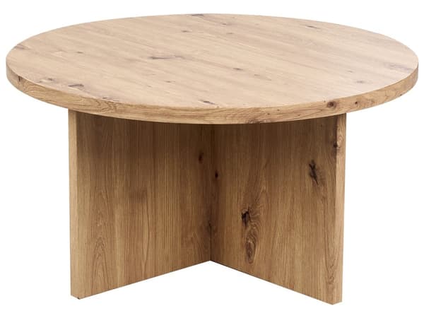 Sofabord i lyst træ MDF 80 x 80 cm Klassisk moderne design stue opholdsrum moderne stil
