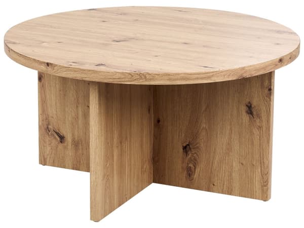 Sofabord i lyst træ MDF 80 x 80 cm Klassisk moderne design stue opholdsrum moderne stil