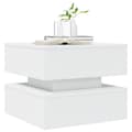 Miniatyrbild 6 av 11: vidaXL Soffbord med LED vit 50x50x40 cm