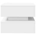 Miniatyrbild 7 av 11: vidaXL Soffbord med LED vit 50x50x40 cm