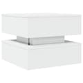Miniatyrbild 9 av 11: vidaXL Soffbord med LED vit 50x50x40 cm