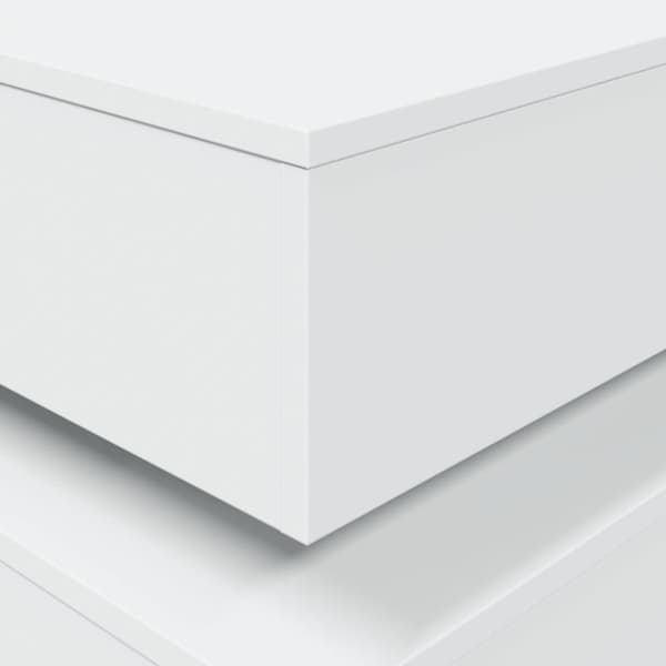 vidaXL Soffbord med LED vit 50x50x40 cm
