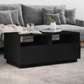 Miniatyrbillede 1 af 11: vidaXL sofabord med LED-lys 90x49x40 cm sort