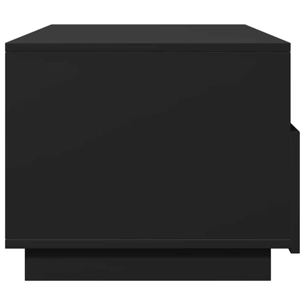 vidaXL Salongbord med LED-lys svart 90x49x40 cm