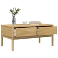 Miniatyrbillede 3 af 10: vidaXL sofabord FLORO 99x55,5x45 cm massivt fyrretræ gyldenbrun