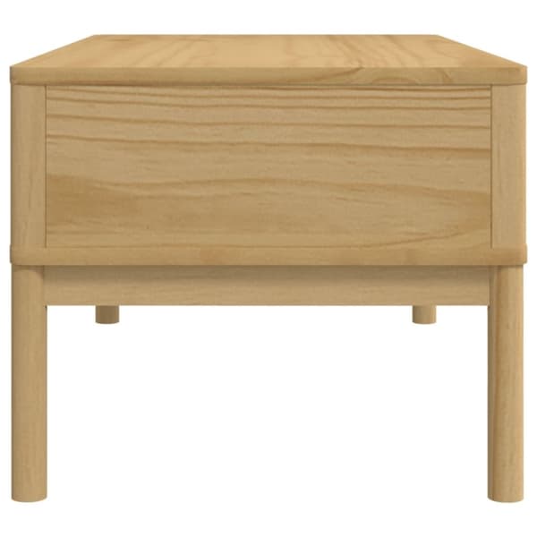 vidaXL sofabord FLORO 99x55,5x45 cm massivt fyrretræ gyldenbrun