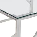 Miniatyrbild 4 av 9: vidaXL Soffbord silver rostfritt stål och härdat glas
