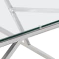 Miniatyrbild 5 av 9: vidaXL Soffbord silver rostfritt stål och härdat glas
