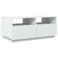 Miniatyrbillede 3 af 11: vidaXL sofabord med LED-lys 90x49x40 cm hvid
