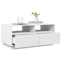 Miniatyrbillede 6 af 11: vidaXL sofabord med LED-lys 90x49x40 cm hvid