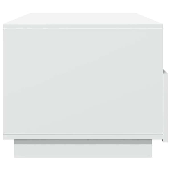 vidaXL sofabord med LED-lys 90x49x40 cm hvid