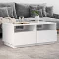Miniatyrbillede 1 af 11: vidaXL sofabord med LED-lys 90x49x40 cm hvid