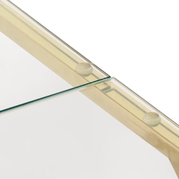 vidaXL Soffbord guld rostfritt stål och härdat glas