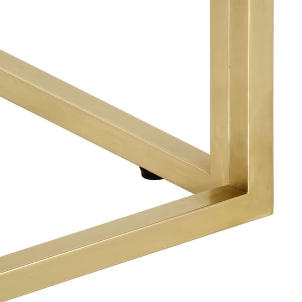 vidaXL Soffbord guld rostfritt stål och härdat glas