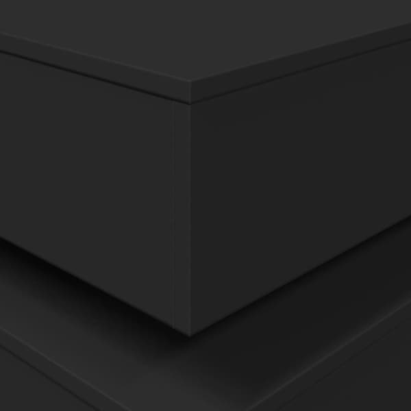 vidaXL Soffbord med LED svart 50x50x40 cm