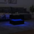 Miniatyrbillede 5 af 11: vidaXL sofabord med LED-lys 50x50x40 cm sort