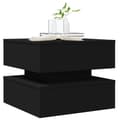 Miniatyrbillede 6 af 11: vidaXL sofabord med LED-lys 50x50x40 cm sort