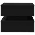 Miniatyrbillede 7 af 11: vidaXL sofabord med LED-lys 50x50x40 cm sort