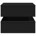 Miniatyrbillede 8 af 11: vidaXL sofabord med LED-lys 50x50x40 cm sort