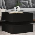 Miniatyrbillede 1 af 11: vidaXL sofabord med LED-lys 50x50x40 cm sort