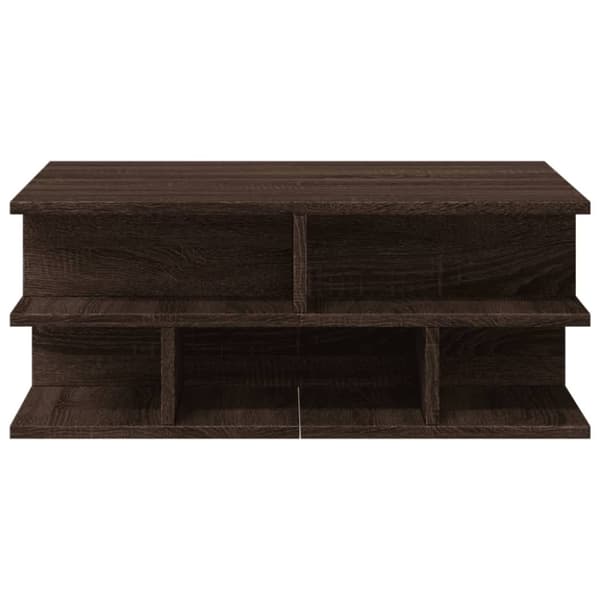 vidaXL Soffbord brun ek 70x70x29 cm konstruerat trä