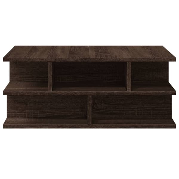 vidaXL Soffbord brun ek 70x70x29 cm konstruerat trä