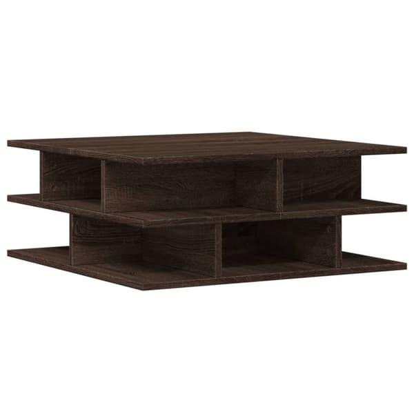 vidaXL Soffbord brun ek 70x70x29 cm konstruerat trä