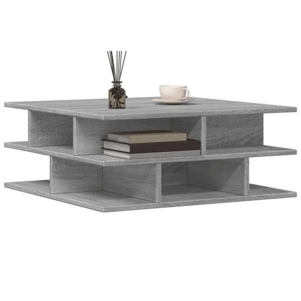 vidaXL sofabord 70x70x29 cm konstrueret træ grå sonoma-eg
