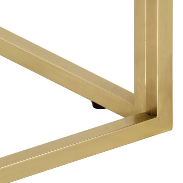 vidaXL Soffbord guld rostfritt stål och härdat glas