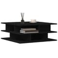 Miniatyrbillede 3 af 10: vidaXL sofabord 70x70x29 cm konstrueret træ sort