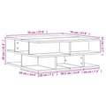 Miniatyrbillede 9 af 10: vidaXL sofabord 70x70x29 cm konstrueret træ sort