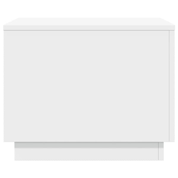 vidaXL Soffbord med LED vit 50x50x40 cm