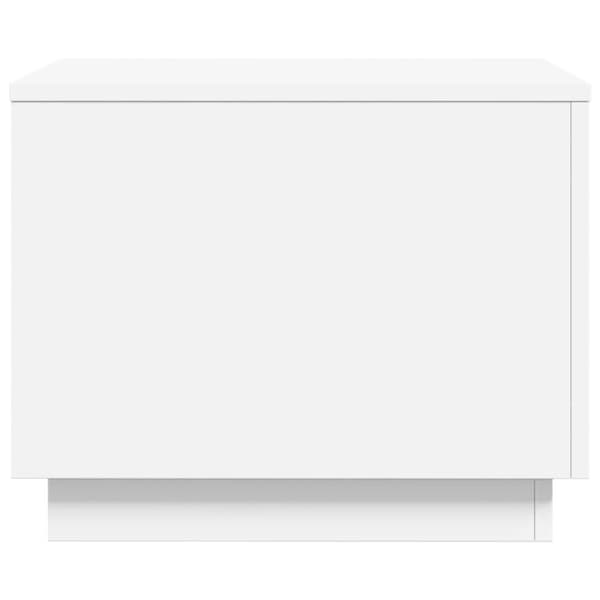 vidaXL Soffbord med LED vit 50x50x40 cm