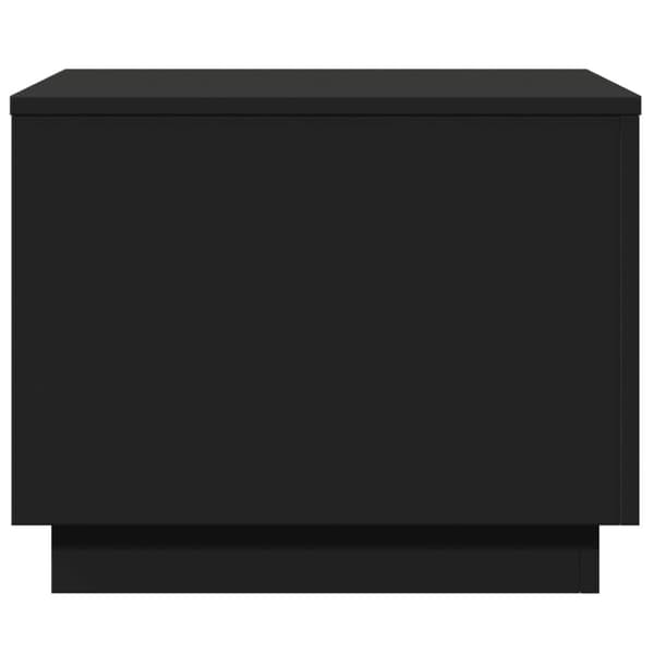 vidaXL sofabord med LED-lys 50x50x40 cm sort