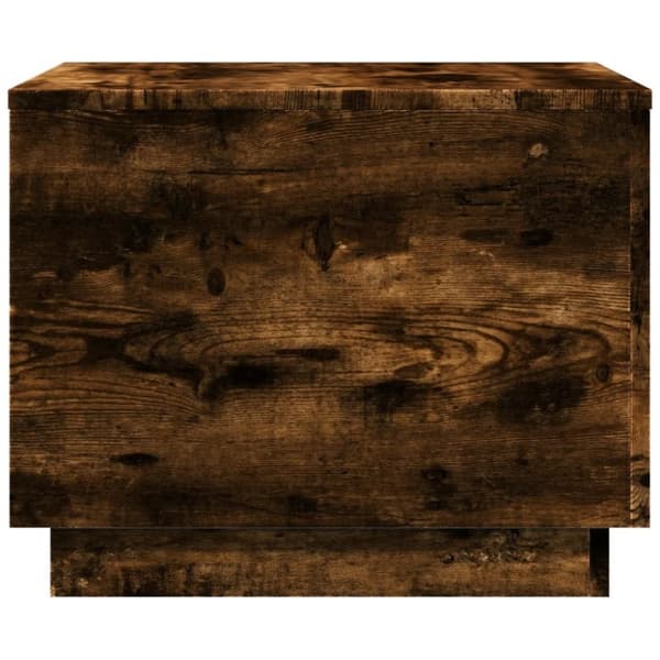 vidaXL sofabord med metalben 50x50x40 cm røget egetræsfarve