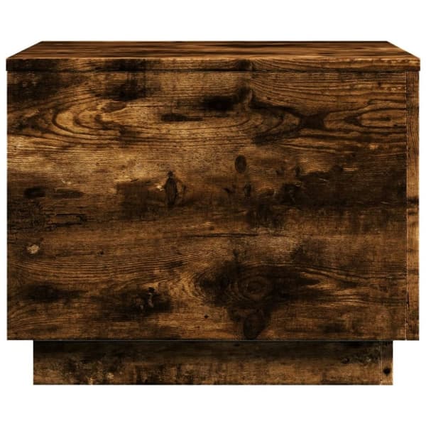 vidaXL sofabord med metalben 50x50x40 cm røget egetræsfarve