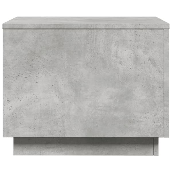 vidaXL Salongbord med LED-lys betonggrå 50x50x40 cm