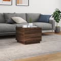 Miniatyrbillede 4 af 11: vidaXL sofabord med LED-lys 50x50x40 cm brun egetræ