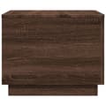 Miniatyrbillede 7 af 11: vidaXL sofabord med LED-lys 50x50x40 cm brun egetræ