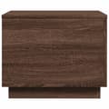 Miniatyrbillede 8 af 11: vidaXL sofabord med LED-lys 50x50x40 cm brun egetræ