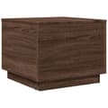 Miniatyrbillede 9 af 11: vidaXL sofabord med LED-lys 50x50x40 cm brun egetræ