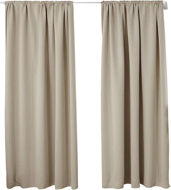 Rootz Premium mörkläggningsgardiner - Ljusblockerande draperier - Sekretessgardiner - 100 % polyester - Värmeisolerad - Energieffektiv - Bullerreducer