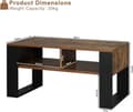 Miniatyrbillede 3 af 6: Rootz Modern sofabord - Moderne centerbord - Stilfulde stuemøbler - Holdbart, vandtæt, ridsefast - Rigelig opbevaring - Nem montering - 90 cm x 45 cm