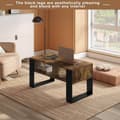 Miniatyrbillede 6 af 6: Rootz Modern sofabord - Moderne centerbord - Stilfulde stuemøbler - Holdbart, vandtæt, ridsefast - Rigelig opbevaring - Nem montering - 90 cm x 45 cm