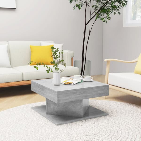 vidaXL Soffbord betonggrå 57x57x30 cm spånskiva -  Soffbord